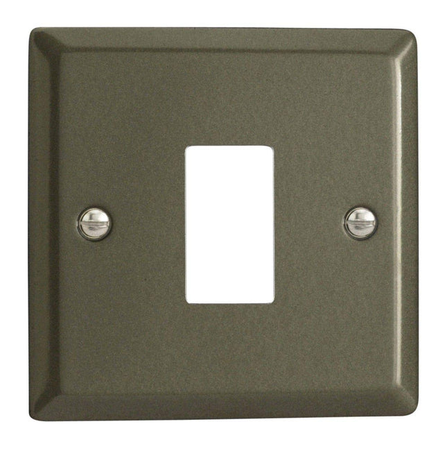 Varilight XPPGY1 Classic Graphite 1-Gang PowerGrid Plate (Single Plate)