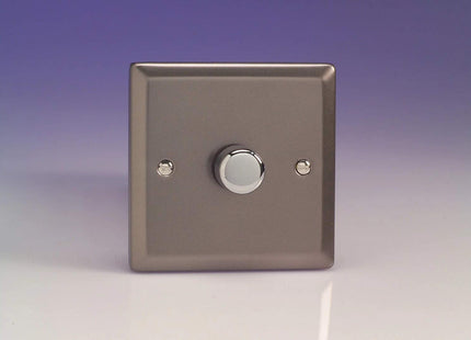 Varilight Classic V-Pro Pewter 1-Gang LED Trailing Edge Dimmer Switch 1 or 2 Way