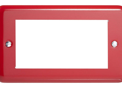 Varilight Pillar Box Red 4 Gang Datagrid Faceplate
