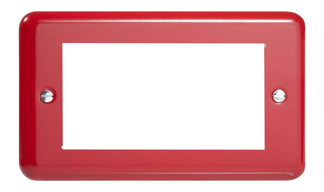 Varilight Pillar Box Red 4 Gang Datagrid Faceplate