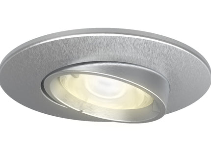 4lite Adjustable IP20 GU10 Fire Rated Downlight Satin Chrome Bezel 4L1/2208