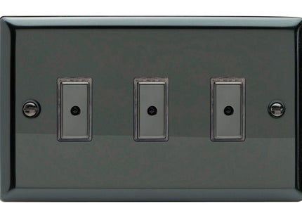 Varilight 3-Gang 1-Way Remote/Tactile Touch Control Master LED Dimmer 3 x 0-100W (Max 10 LEDs) Iridium JIE103