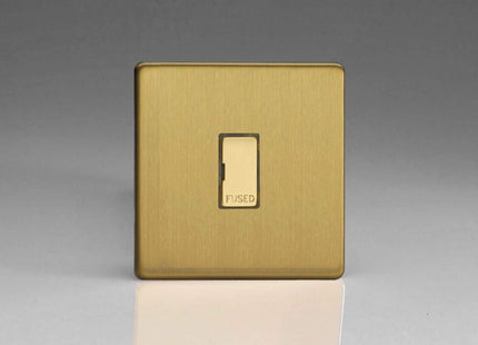 Varilight 13A Unswitched Fused Spur with Metal Inserts Brushed Brass XDB6UDS