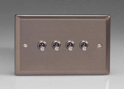 Varilight 4G 1 or 2W 10A Classic Toggle Switch Pewter XRT9
