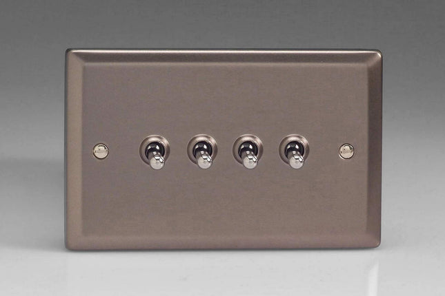 Varilight 4G 1 or 2W 10A Classic Toggle Switch Pewter XRT9