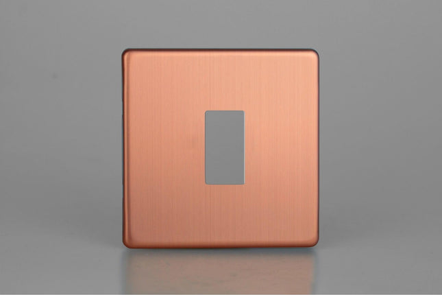 Varilight 1-Gang Screwless Powergrid Plate Including Yoke (Single Plate)