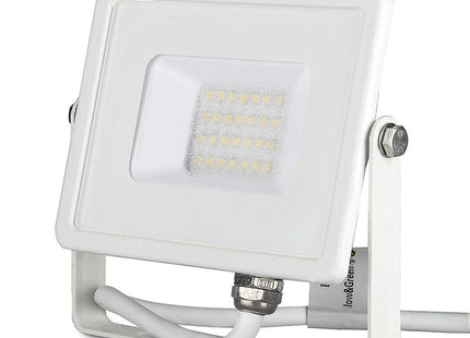 V-TAC 20W Waterproof Outdoor Security Floodlight with Samsung LED Body Glass IP65 4000K Day White 1600 lumens, Die Cast Aluminium