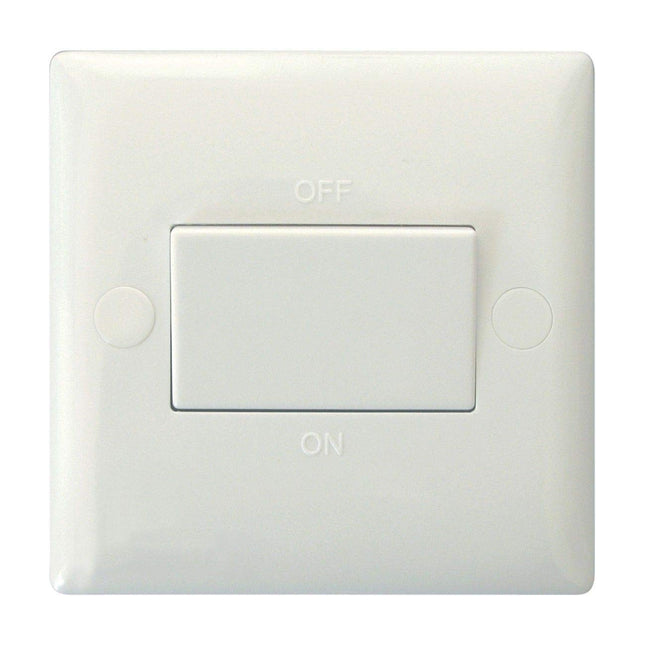 Varilight XOFIW Value Polar White 1-Gang 10A Fan Isolating Switch (3 Pole)