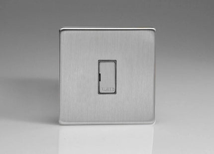 Varilight 13A Unswitched Fused Spur with Metal Inserts Brushed Steel XDS6UDS