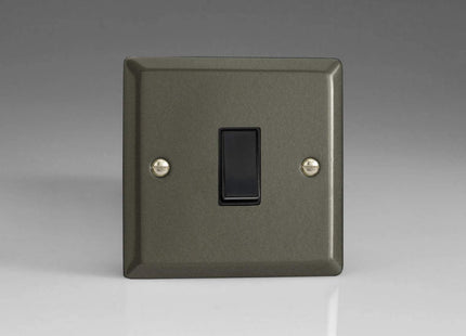 Varilight 1-Gang 10A Retractive Switch Graphite XPBPB