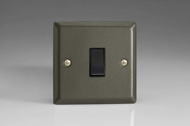 Varilight 1-Gang 10A Retractive Switch Graphite XPBPB