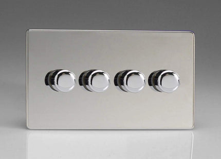 Varilight JDCDP254S Leading & Trailing Edge 4 Gang Polished Chrome
