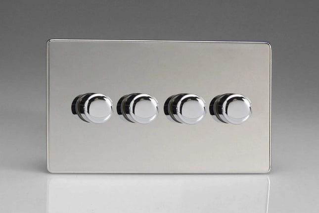 Varilight JDCDP254S Leading & Trailing Edge 4 Gang Polished Chrome