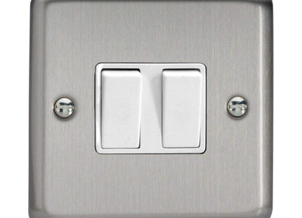 Varilight XS2W Rocker Switches 2-Gang White,86x86x25mm