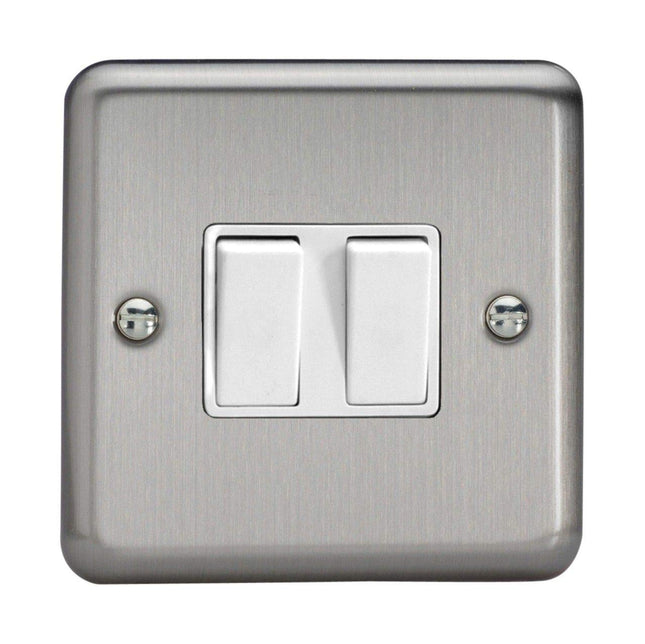 Varilight XS2W Rocker Switches 2-Gang White,86x86x25mm