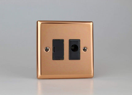 Varilight Polished Copper 13A Unswitched Fused Spur + Flex Outlet XY6UFOB.CU