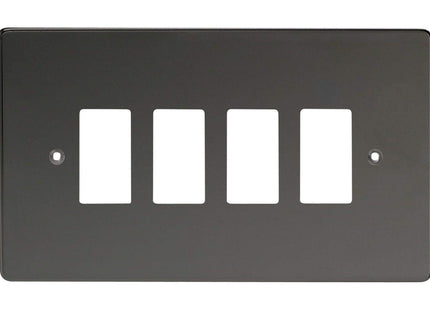 Varilight 4-Gang Grid Plate (Twin Plate) Iridium XDIPG4-P