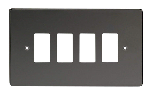 Varilight 4-Gang Grid Plate (Twin Plate) Iridium XDIPG4-P