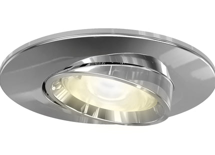 4lite Adjustable IP20 GU10 Fire Rated Downlight Chrome Bezel 4L1/2206