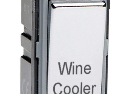 Varilight Polished Chrome Powergrid Engraved Module 20 Amp 1-Way Double Pole Switch 'Wine Cooler'