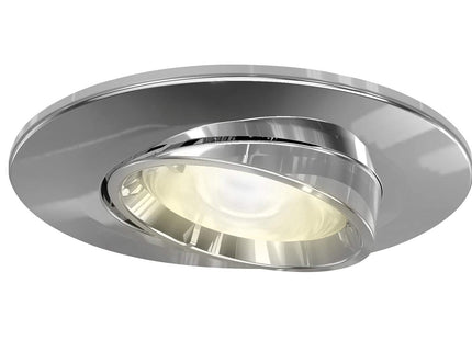 4lite Smart Wiz Connected Adjustable IP20 GU10 Fire Rated Downlight 4.9w 345lm WiFi Bluetooth Dimmable Chrome Bezel Cool White Warm White Daylight 4L1/2216