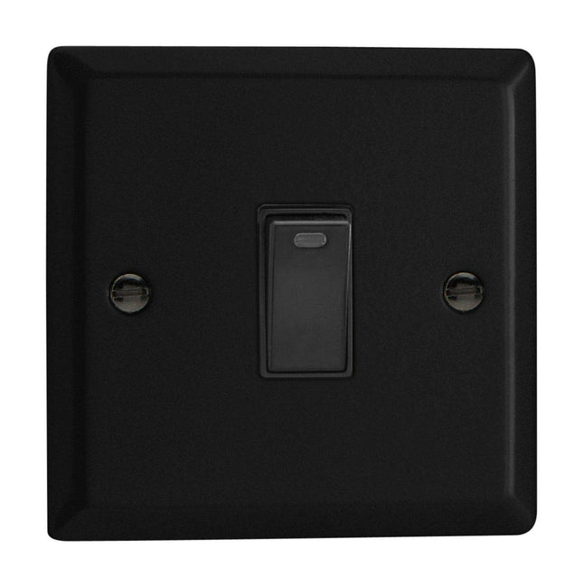 Varilight XY20NB.MB Urban Matt Black 1-Gang 20A Double Pole Switch + Neon Indicator