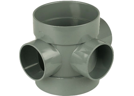 FloPlast Solvent Weld Soil Short Boss Pipe Grey SS583