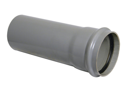 FloPlast Single Socket 110mm Soil Pipe 3 Metre Grey