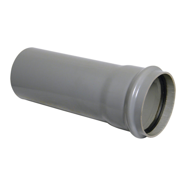 FloPlast Single Socket 110mm Soil Pipe 3 Metre Grey