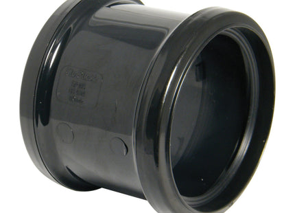 FloPlast 110mm Soil Double Socket Black