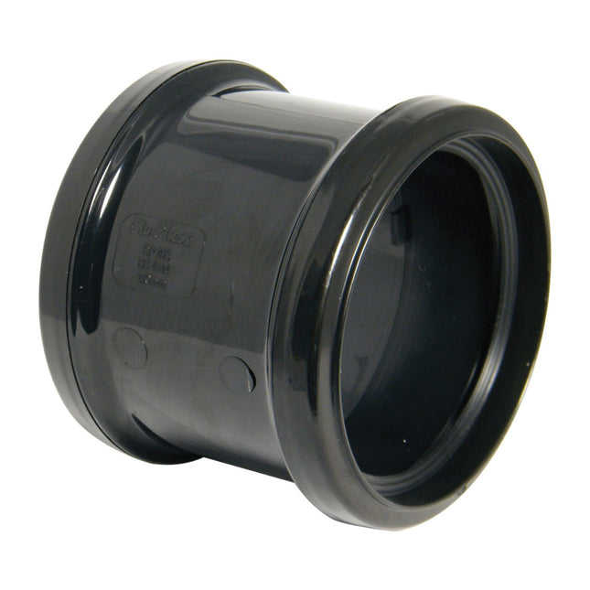 FloPlast 110mm Soil Double Socket Black