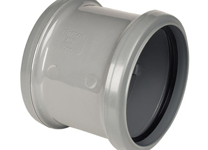 FloPlast 110mm Soil Double Socket Grey