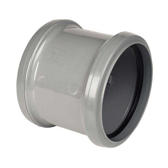 FloPlast 110mm Soil Double Socket Grey