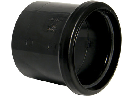 FloPlast 110mm Soil Single Socket Black