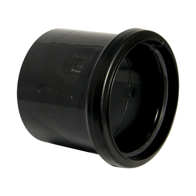 FloPlast 110mm Soil Single Socket Black