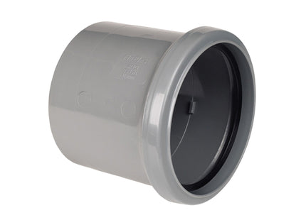 FloPlast 110mm Soil Single Socket Grey