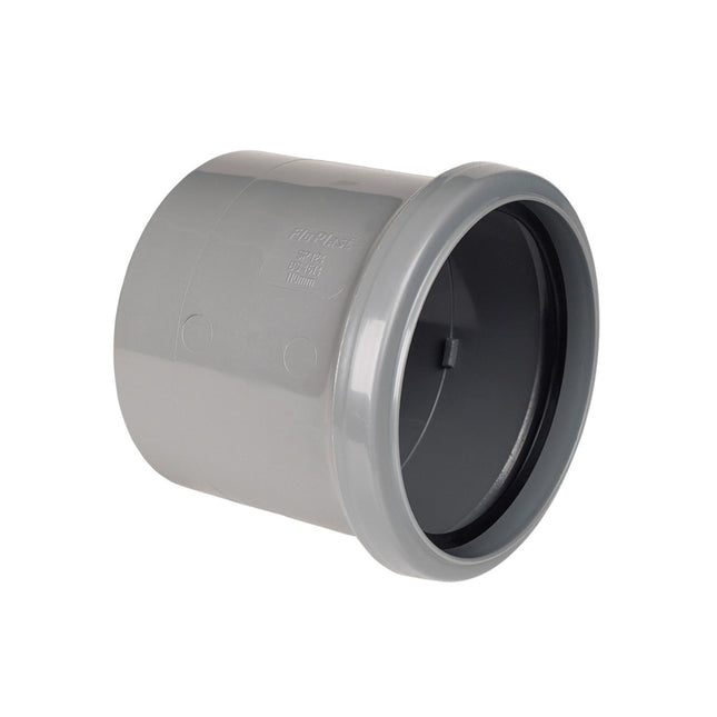 FloPlast 110mm Soil Single Socket Grey