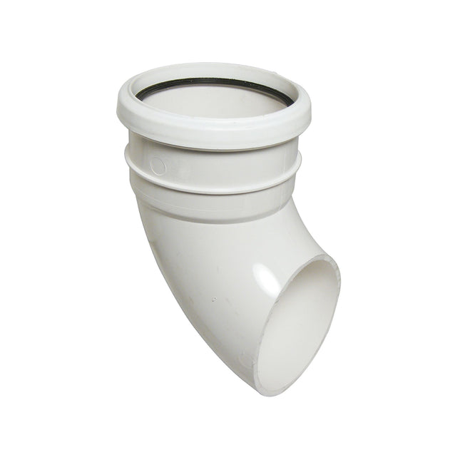 FloPlast 110mm Soil 92.5' Socket/Spigot Bend White