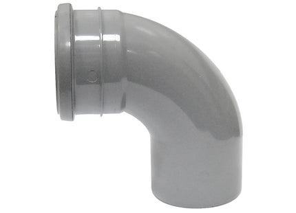 FloPlast 110mm Soil 92.5' Socket/Spigot Bend Grey