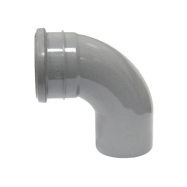 FloPlast 110mm Soil 92.5' Socket/Spigot Bend Grey