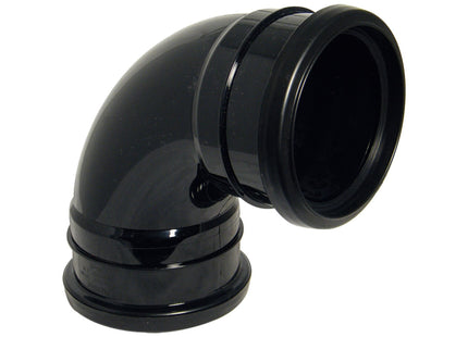 FloPlast 110mm Black 92.5 Degree Bend Double Socket SP561