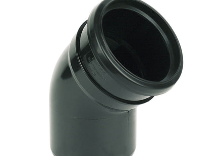 FloPlast 110mm Soil 135' Socket/Spigot Bend Black