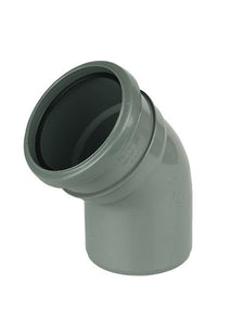 FloPlast 110mm Soil 135' Socket/Spigot Bend Grey