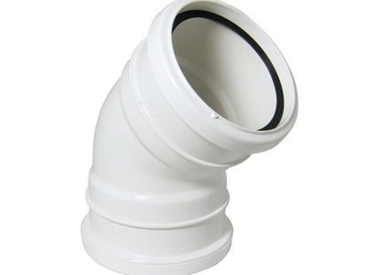 FloPlast 110mm Soil 135' Double Socket Bend White - SP563