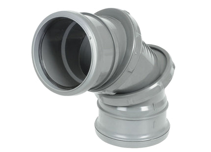 FloPlast 110mm Soil Adjustable Double Socket Bend Grey