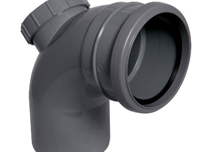 Floplast F-P 110mm Soil Access Bend 92.5' Anthracite - 278731