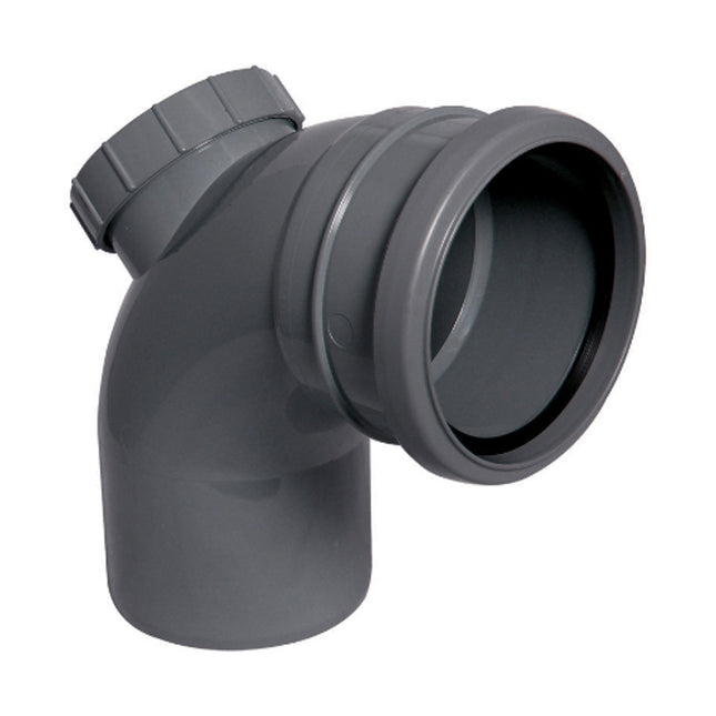 Floplast F-P 110mm Soil Access Bend 92.5' Anthracite - 278731
