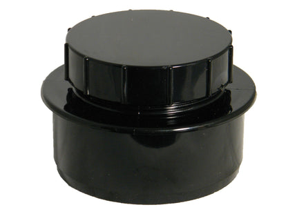 FloPlast 110mm Soil Screwed Access Cap Black