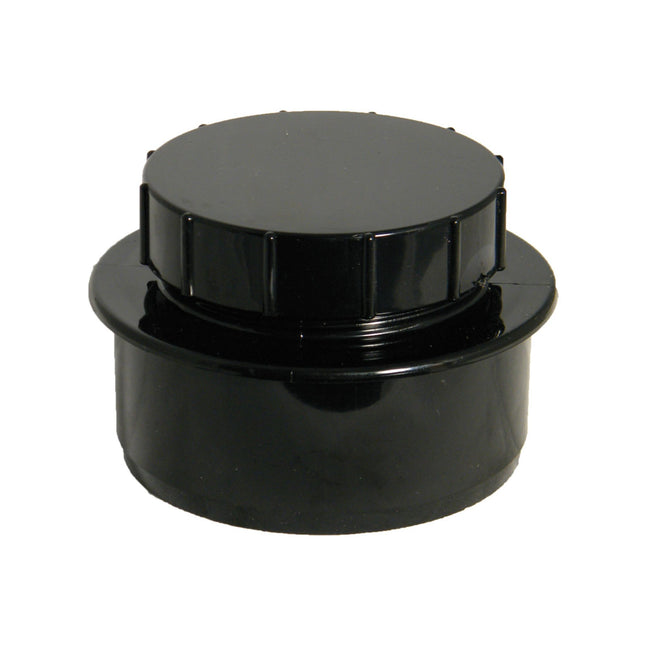 FloPlast 110mm Soil Screwed Access Cap Black