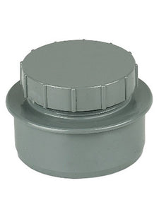 FloPlast 110mm Soil Screwed Access Cap Grey